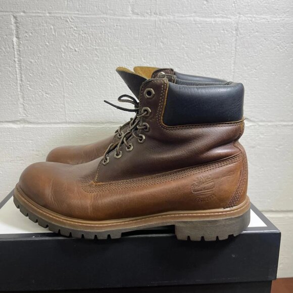 Timberland Premium 45th Anniversary 6" Brown Leather Ankle Boots Men's Size 9 M - Picture 4 of 13